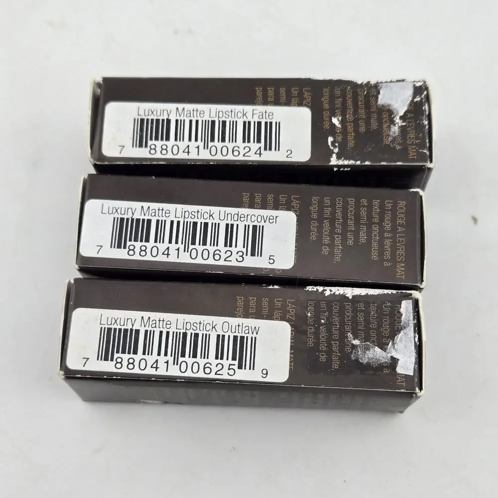 IMAN Luxury Matte Lipstick Mixed Lot Of 5 Assorted Colors Full Size Gift Set